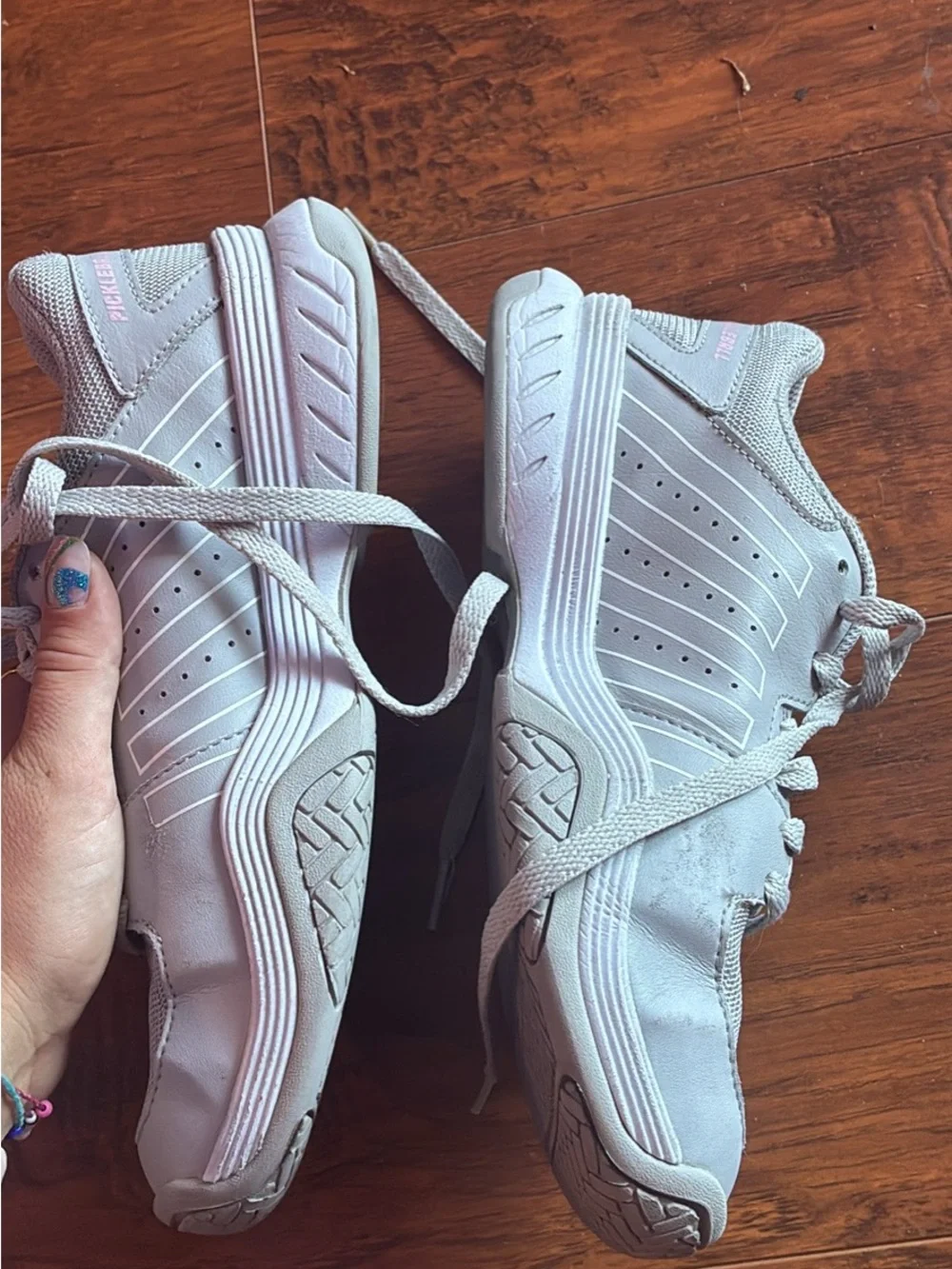 K-Swiss Women's Light Gray and White Athletic Sneakers